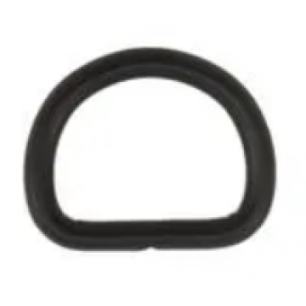D-ring 16 mm zwart